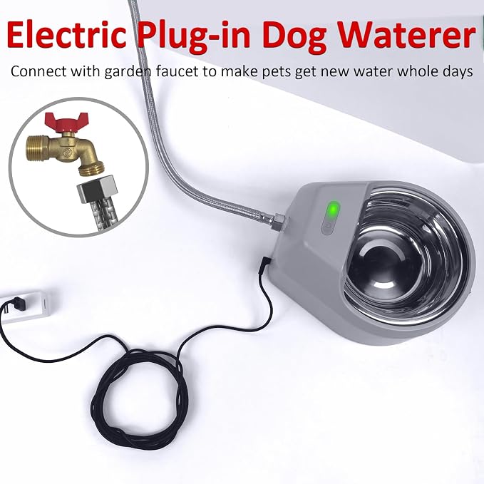 Dog Water Fountain Auto Filling Dog Water Dispenser Connect Water Supply - Image 2