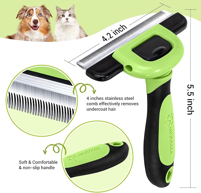 MIU COLOR Pet Grooming Brush, Deshedding Tool - Image 2