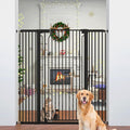 51" Extra Tall Cat Gate for Doorway Auto Close Encrypted Cat Gate 28.5"-48.7" by PamperYourPet