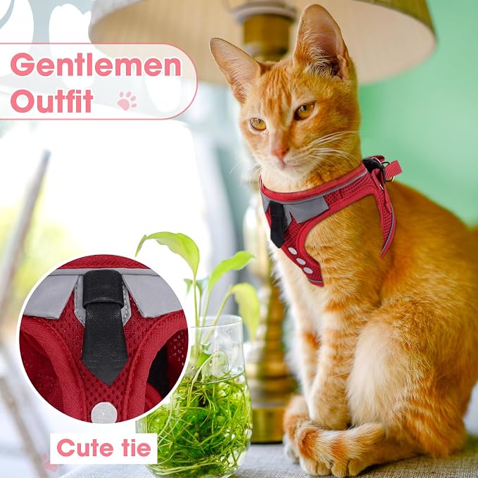 Cat Harness and Leash Set for Walking Escape Proof, Soft Adjustable Kitten - Image 6