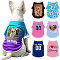 Custom Dog Shirt with Name Photo Text Logo Personalized Dog Pullover Shirts by Unknown