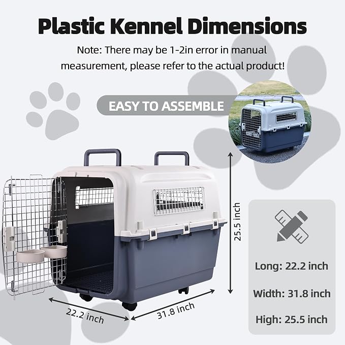 Elevon Plastic Kennels, Plastic Dog Crate, Airline Approved Pet Carrier - Image 2