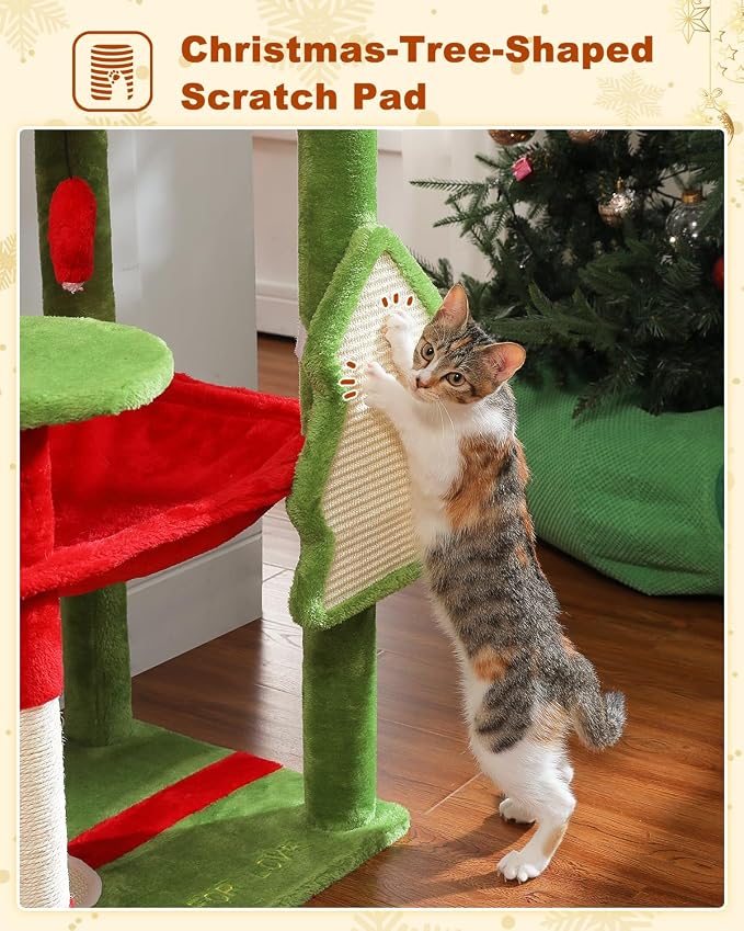 Cat Christmas Tree for Indoor Cats – 56.3“ Cat Proof Christmas Tree Tower - Image 5