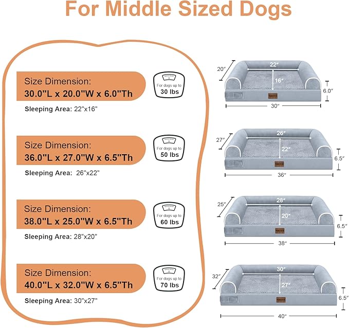Large Dog Bed Orthopedic Washable: Beds Bolster XL Bed Big XLarge Dogs Memory - Image 6