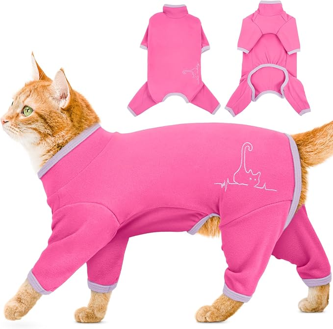 Cat Pajamas for Cats Only, Sticky Hair Cat Clothes, Sphynx Hairless Cats Sweater by ADNIKIA
