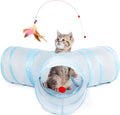 Tempcore Pet Cat Tunnel Collapsible Toy, 3-Way Kitty Tunnel by Tempcore