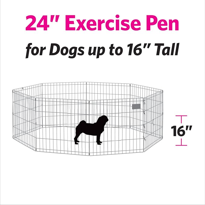 MidWest Homes for Pets Folding Metal Puppy / Dog Exercise Pen, Indoor/Outdoor - Image 6