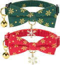 2 Pack Christmas Cat Collar by Petiry
