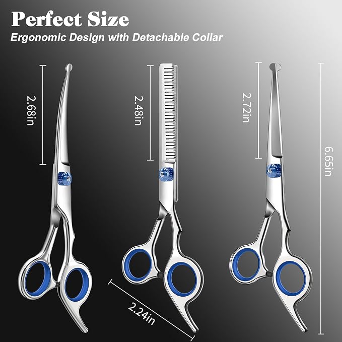 Professional 4 in 1 Dog & Cat Grooming Scissors Kit - Image 7