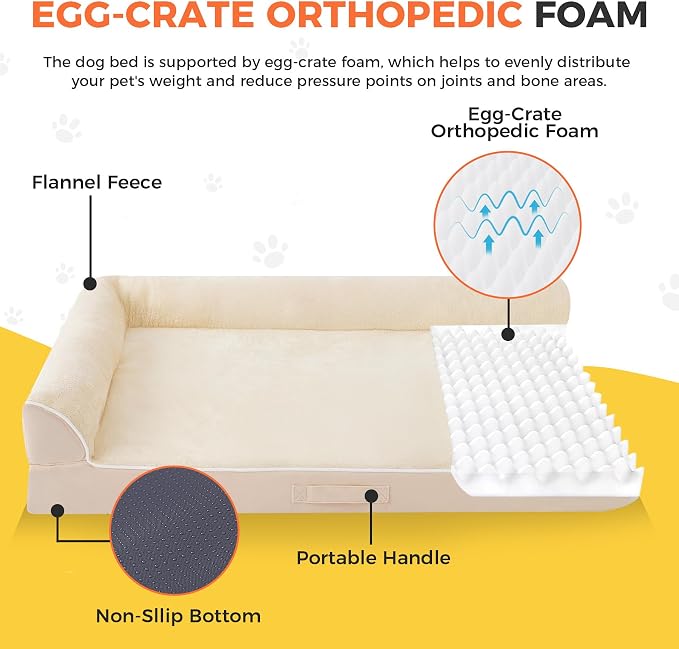 Dog Bed Large Sized Dogs, XXL Orthopedic Dog Bed - Image 2