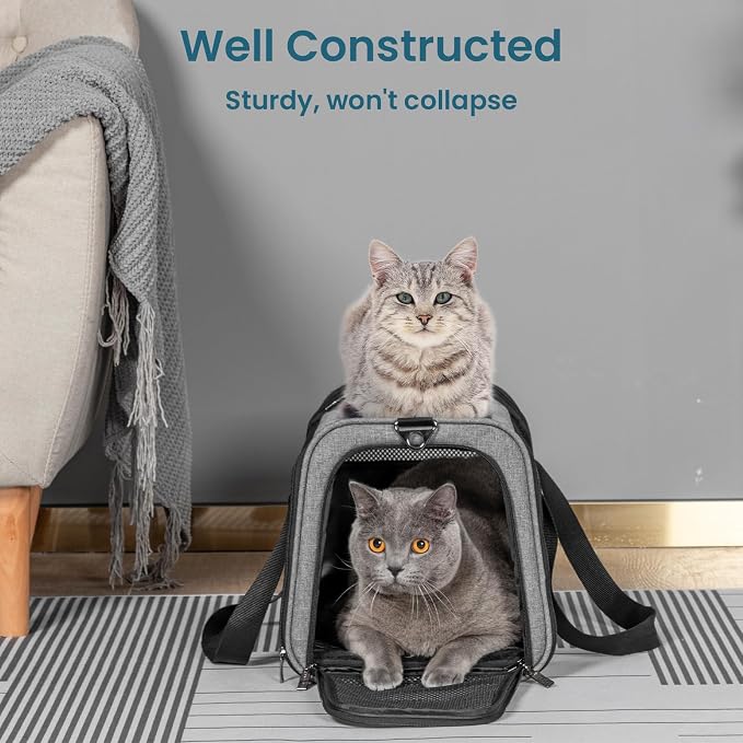Petsfit Cat Carrier Dog Carriers Airline Approved, 3 Carrying Ways, Lightweight - Image 5
