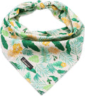 ARING PET Summer Dog Bandanas, Autumn Leaf Floral Kerchief Triangle Bibs Scarf by ARINGPET