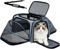 Double Expandable Cat Carrier, Airline Approved Soft-Sided Pet Travel Carrier by Srinlon