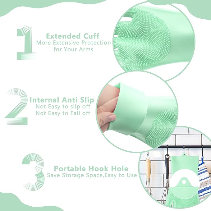 Pet Grooming Gloves—Heat Resistant Dog Washing Gloves - Image 6