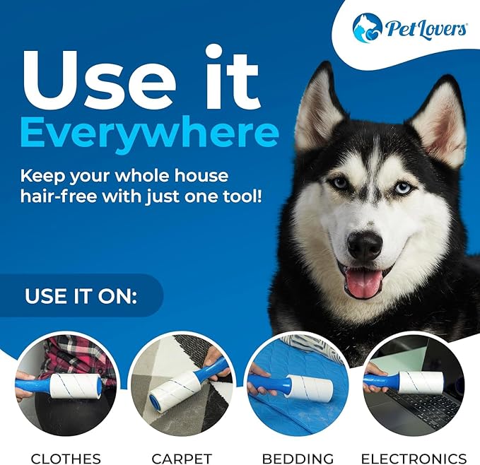 PetLovers Extra Sticky Lint Roller Mega Value Set 450 Sheets - Image 5