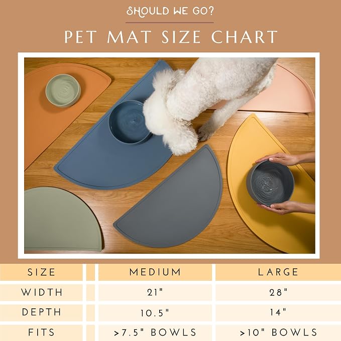 Should We Go - Waterproof Silicone Pet Food Mat - Non-Slip, Spill-Proof Feeding - Image 4