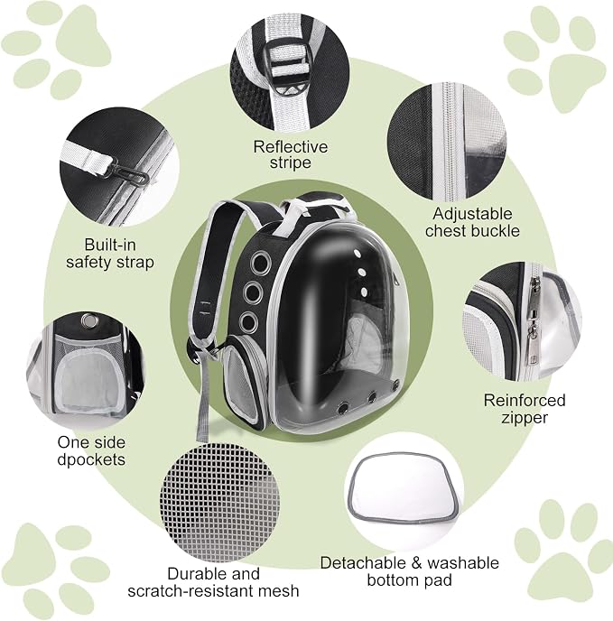 Pet Carrier Backpack Bearded Dragon Cat Bird Rabbit Guinea Pig Small Animal - Image 4