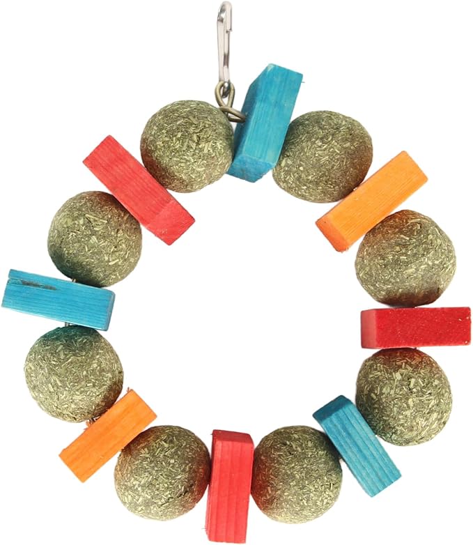 Wood and Straw Chew Toys, Edible and Non, Promote Teeth, Nutritious, by Gavigain
