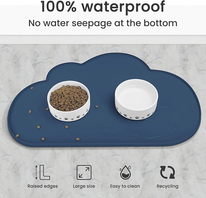 Ptlom Silicone Pet Feeding Mat for Dogs and Cats, High-Lips Pet Placemat - Image 8