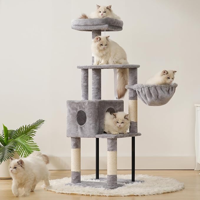 Heybly Cat Tree, 49.2 Inches Cat Tower - Image 9
