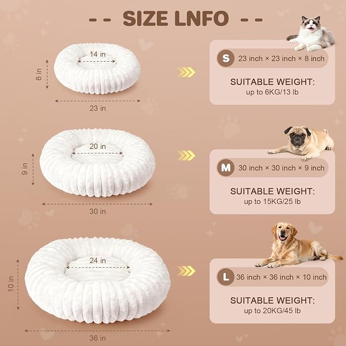 Self Warming Pet Bed, Donut Dog Bed - Image 5