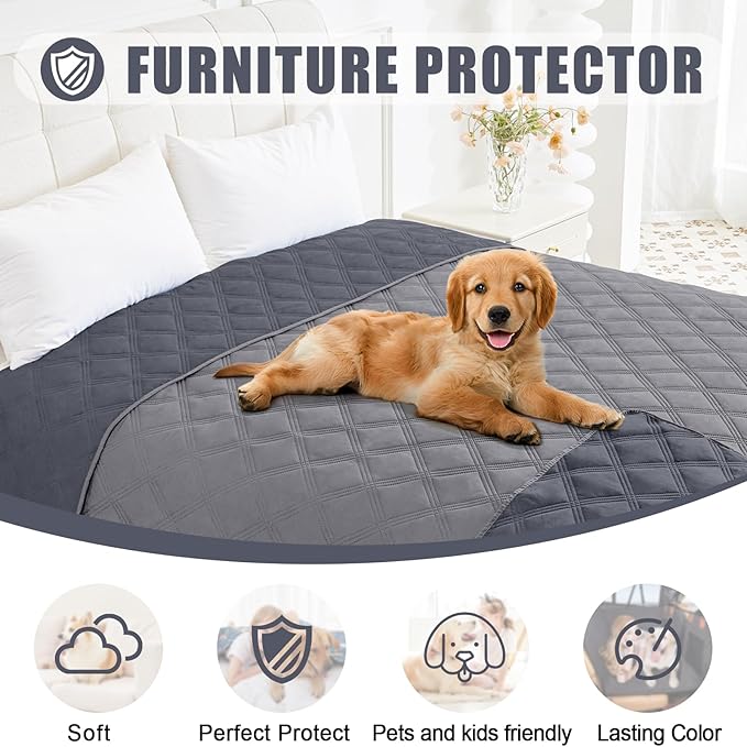 Smiry Waterproof Dog Bed Cover Blanket 82x82, Soft Reversible Pet Blanket - Image 8