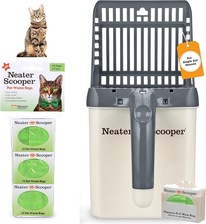 Neater Pet Brands Neater Scooper Standard Cat Litter Scoop, 60 Refill Bags – by NeaterPetBrands