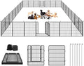 Dog Playpen Dog Fence Outdoor for Yard, 32inch 28 Panels Dog Pens Outside by Jhsomdr
