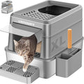 URPOWER Stainless Steel Cat Litter Box by URPOWER