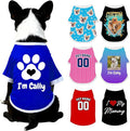 Custom Dog Shirt with Name Photo Text Logo Personalized Dog Pullover Shirts by Unknown