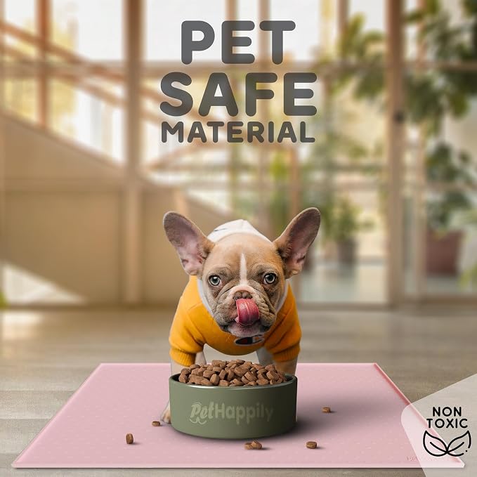 Dog Food Mat - 28x18 Raised Edges Dogs Mat - Image 3