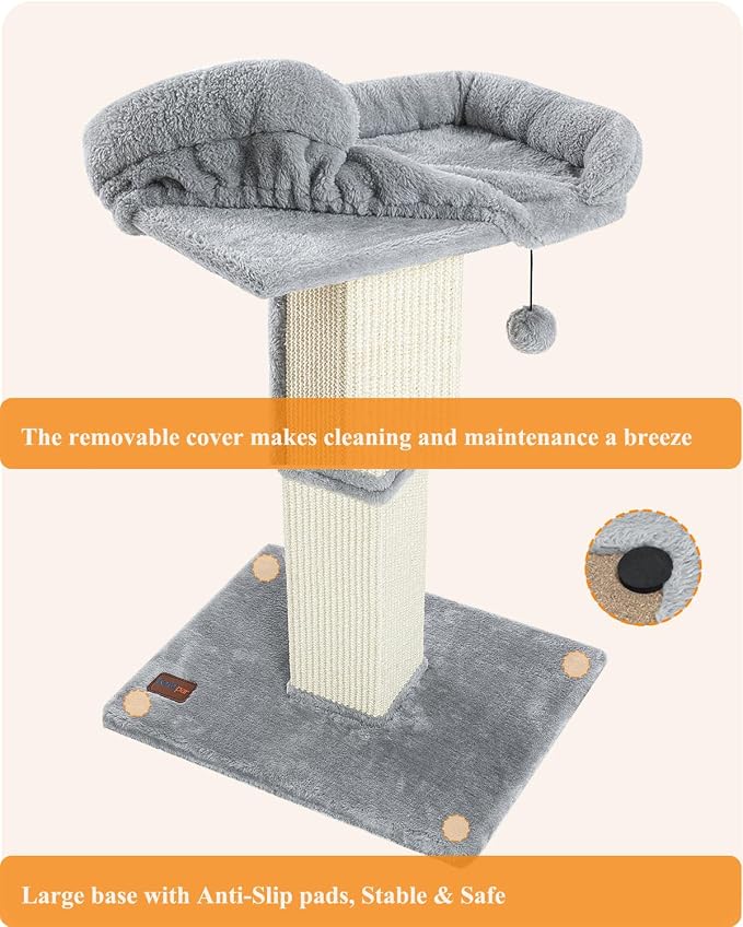 32" Cat Scratching Post for Indoor Cats, Sisal Cat Scratcher - Image 5