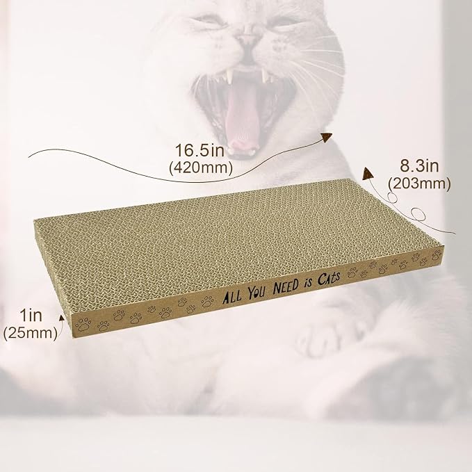 AccEncyc Cardboard Cat Scratcher Pads Cat Scratching Board - Image 2