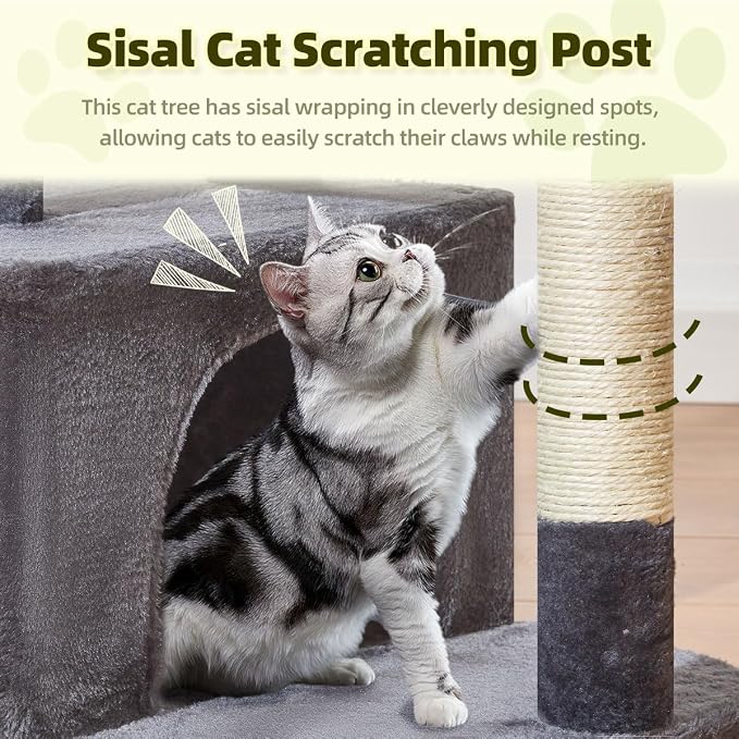 Taoqimiao MS043G Cat Tree, 32.2-Inch Cat Tower - Image 4
