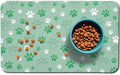 Dog Food Mat, Absorbent Water Bowl Mats Cat Pet Feeding Placemats Green 24 * 32 by Zoeeya