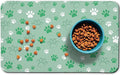 Dog Food Mat, Absorbent Water Bowl Mats Cat Pet Feeding Placemats Green 17 * 30 by Zoeeya