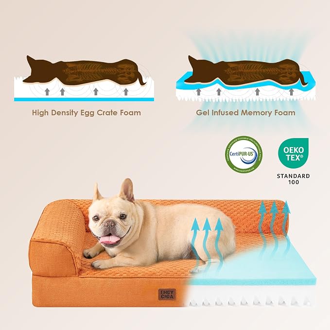 EHEYCIGA Memory Foam Dog Bed Large Size Dogs, Orthopedic Dog Bed Large - Image 4