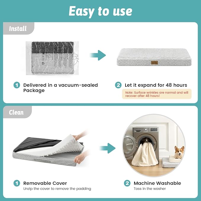 Big Dog Bed for Giant Dogs, Rectangular XXL Orthopedic Dog Beds Extra Large - Image 7