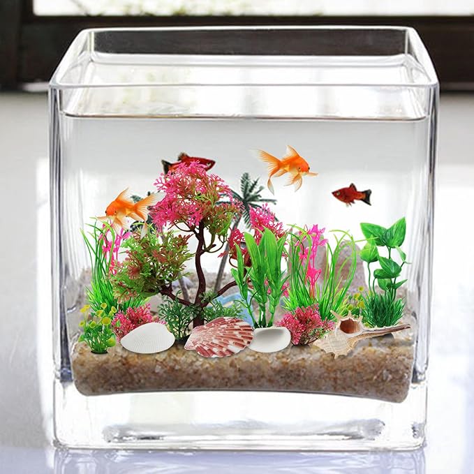 Aquarium Plants with Natural Decorations Shells - Image 7