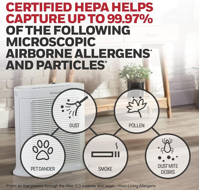 Honeywell HPA300 HEPA Air Purifier, Airborne Allergen Reducer - Image 4