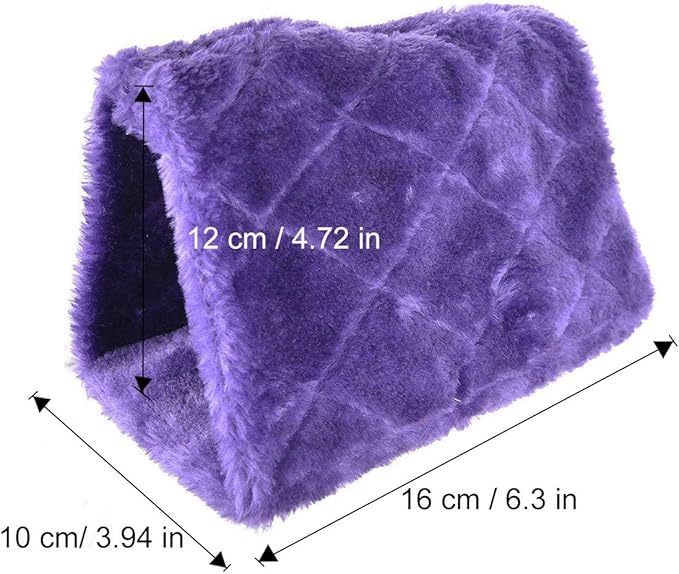 Winter Warm Bird Nest House Shed Hut Hanging Hammock Finch Cage Plush Fluffy - Image 7
