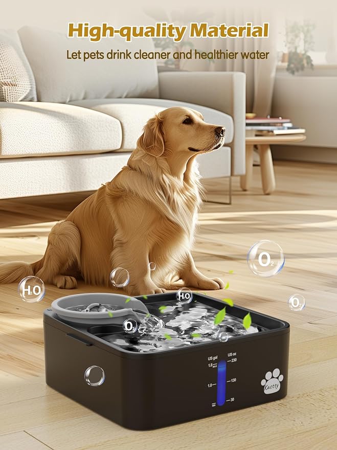 Kastty 2 Gallon Dog Water Fountain Ultra Large/Wide Pet Fountain BPA-Free - Image 6