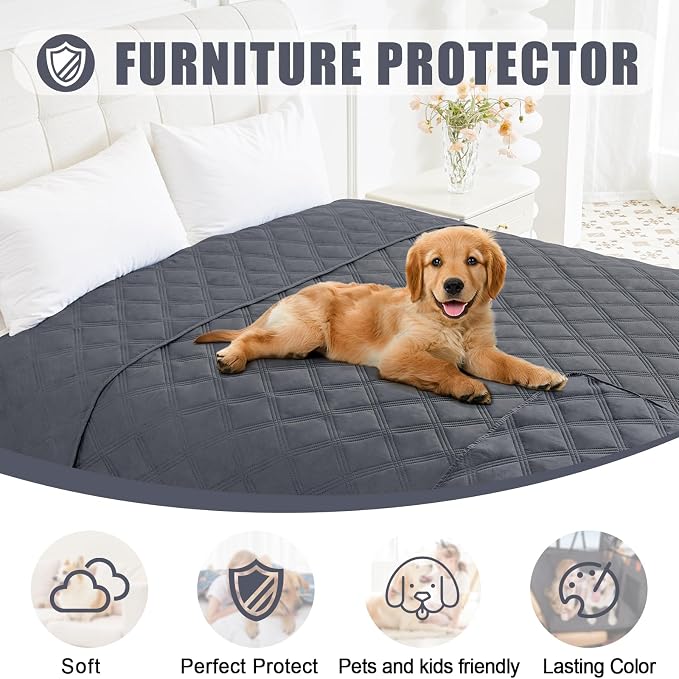 Smiry Waterproof Dog Bed Cover Blanket 68x82, Soft Reversible Pet Blanket - Image 8