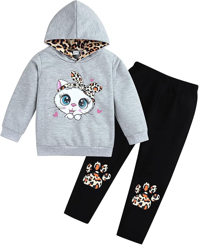 Toddler Baby Girls Clothes Long-sleeve Tie Dye Hoodie Sweatshirt Pants Hooded by Axumity