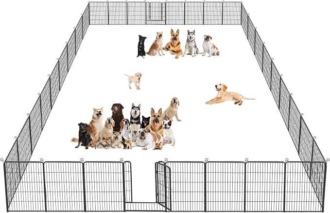 Dog Playpen Pet Fence Outdoor for Yard, 32inch 38 Panels Dog Pens Outside by Jhsomdr