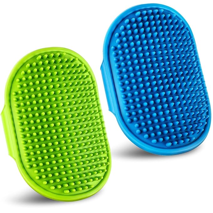 Dog Grooming Brush, Pet Shampoo Bath Brush Dog Grooming Shedding Brush Soothing by Kwispel