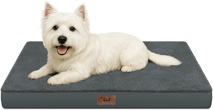 Comfort Dog Bed for Small Dogs & Cats, Waterproof Dog Crate Mat Orthopedic Egg by TailStories