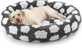 JOEJOY Donut Large Dog Bed, Cute Round Calming Dog Bed by JOEJOY