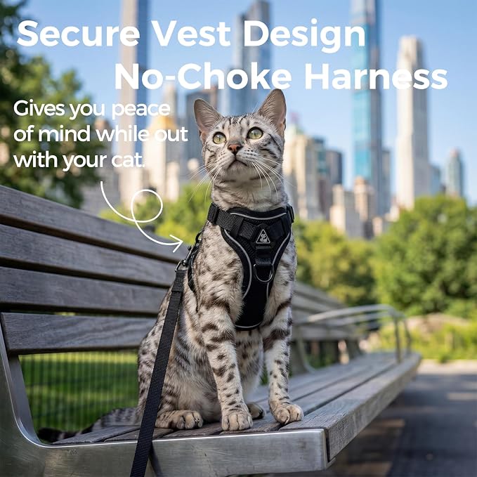 Cat Harness and Leash Set Escape Proof Tactical Small Kitten Harness Emotional - Image 3
