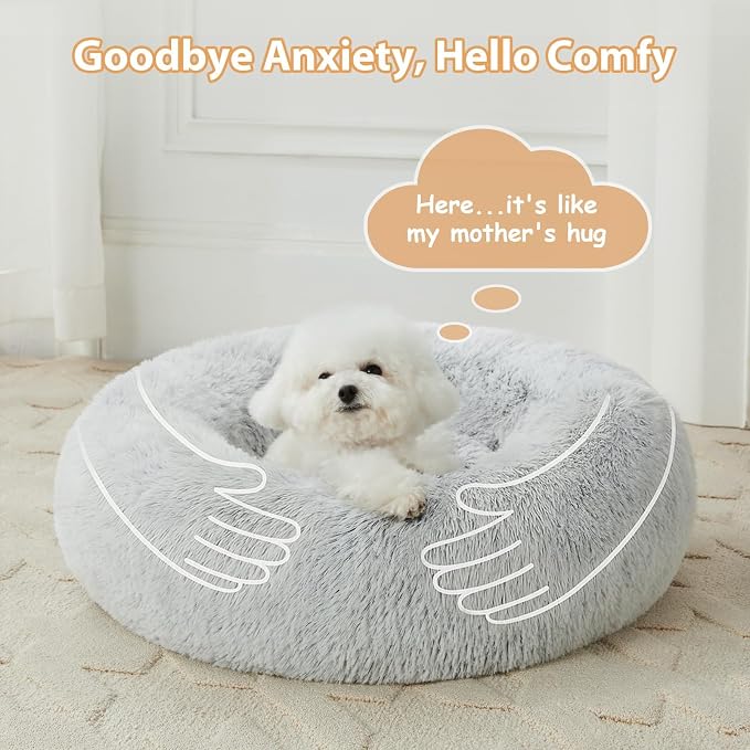 WNPETHOME Donut Dog Beds Large Sized Dog, Anti-Anxiety Caming Large Pet Bed - Image 7